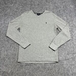 Polo Ralph Lauren Sweater Mens Large Gray Long Sleeve Crewneck Cotton Pullover